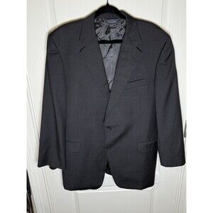 Gieves & Hawkes Blazer 44R 100% Wool Jacket Men’s Very Dark Gray/Black